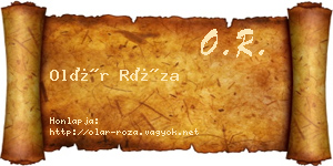 Olár Róza névjegykártya